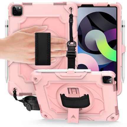 360 Degree Rotation Turntable Contrast Color Robot Shockproof Silicone + PC Protective Case with Holder, For iPad Air 2022 / 2020 10.9 / Pro 11 (2020), For iPad 10.2 / 10.2 (2020) / Pro 10.5