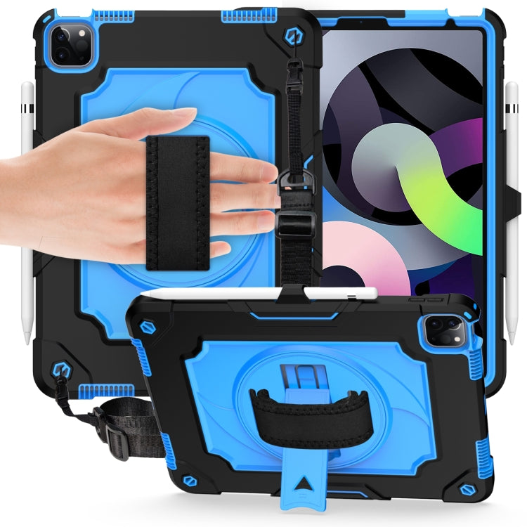 360 Degree Rotation Turntable Contrast Color Robot Shockproof Silicone + PC Protective Case with Holder, For iPad Air 2022 / 2020 10.9 / Pro 11 (2020), For iPad 10.2 / 10.2 (2020) / Pro 10.5