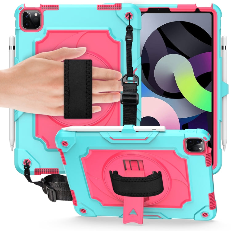 360 Degree Rotation Turntable Contrast Color Robot Shockproof Silicone + PC Protective Case with Holder, For iPad Air 2022 / 2020 10.9 / Pro 11 (2020), For iPad 10.2 / 10.2 (2020) / Pro 10.5