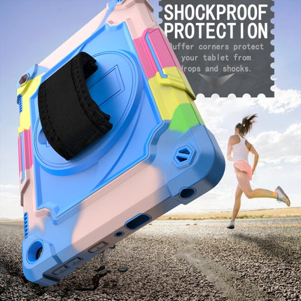360 Degree Rotation Turntable Contrast Color Robot Shockproof Silicone + PC Protective Case with Holder