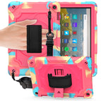 For Amazon Kindle Fire HD 8 2020 / Colorful + Rose Red