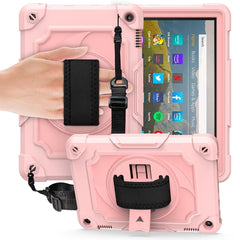 360 Degree Rotation Turntable Contrast Color Robot Shockproof Silicone + PC Protective Case with Holder