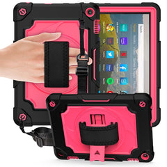 360 Degree Rotation Turntable Contrast Color Robot Shockproof Silicone + PC Protective Case with Holder