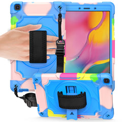 360 Degree Rotation Turntable Contrast Color Robot Shockproof Silicone + PC Protective Case with Holder