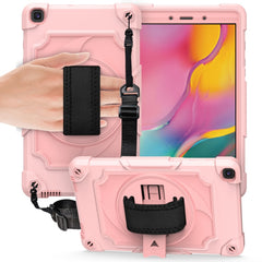 360 Degree Rotation Turntable Contrast Color Robot Shockproof Silicone + PC Protective Case with Holder