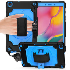 360 Degree Rotation Turntable Contrast Color Robot Shockproof Silicone + PC Protective Case with Holder