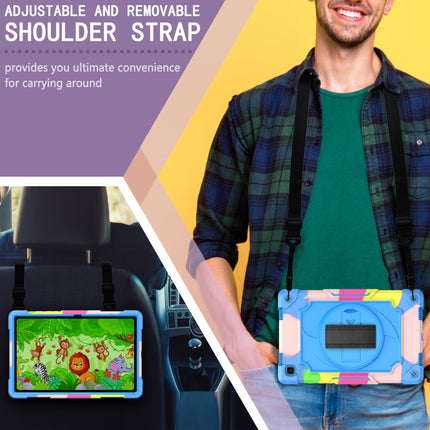 360 Degree Rotation Turntable Contrast Color Robot Shockproof Silicone + PC Protective Case with Holder, For Samsung Galaxy Tab A7 10.4 (2020)/T500, For Samsung Galaxy Tab A 10.1 (2019)/T515