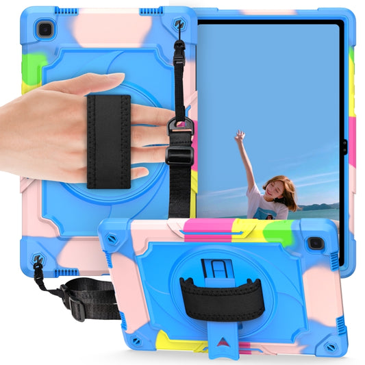 360 Degree Rotation Turntable Contrast Color Robot Shockproof Silicone + PC Protective Case with Holder