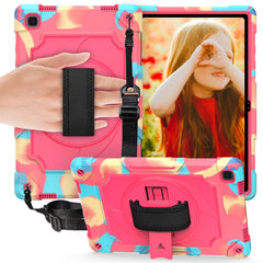 360 Degree Rotation Turntable Contrast Color Robot Shockproof Silicone + PC Protective Case with Holder