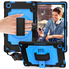 360 Degree Rotation Turntable Contrast Color Robot Shockproof Silicone + PC Protective Case with Holder