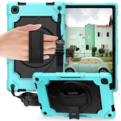 360 Degree Rotation Turntable Contrast Color Robot Shockproof Silicone + PC Protective Case with Holder