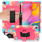 For Samsung Galaxy Tab A 10.1 (2019)/T515 / Colorful + Rose Red
