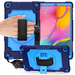 360 Degree Rotation Turntable Contrast Color Robot Shockproof Silicone + PC Protective Case with Holder