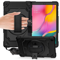 360 Degree Rotation Turntable Contrast Color Robot Shockproof Silicone + PC Protective Case with Holder