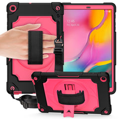 360 Degree Rotation Turntable Contrast Color Robot Shockproof Silicone + PC Protective Case with Holder