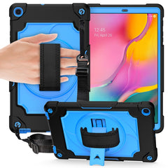 360 Degree Rotation Turntable Contrast Color Robot Shockproof Silicone + PC Protective Case with Holder