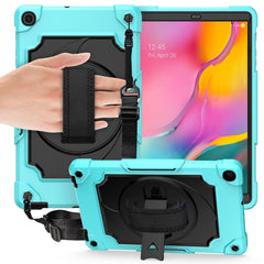 360 Degree Rotation Turntable Contrast Color Robot Shockproof Silicone + PC Protective Case with Holder