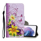 For Samsung Galaxy S21+ 5G / Yellow Flower Butterfly