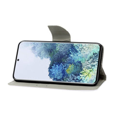 Colored Drawing Pattern Horizontal Flip Leather Case with Holder & Card Slots & Wallet & Lanyard, For Samsung Galaxy S21 Ultra 5G