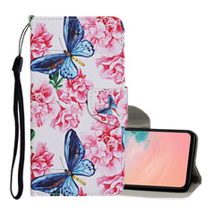 Colored Drawing Pattern Horizontal Flip Leather Case with Holder & Card Slots & Wallet & Lanyard, For Samsung Galaxy S21 Ultra 5G