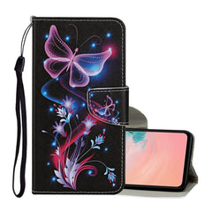 Colored Drawing Pattern Horizontal Flip Leather Case with Holder & Card Slots & Wallet & Lanyard, For Samsung Galaxy S21 Ultra 5G