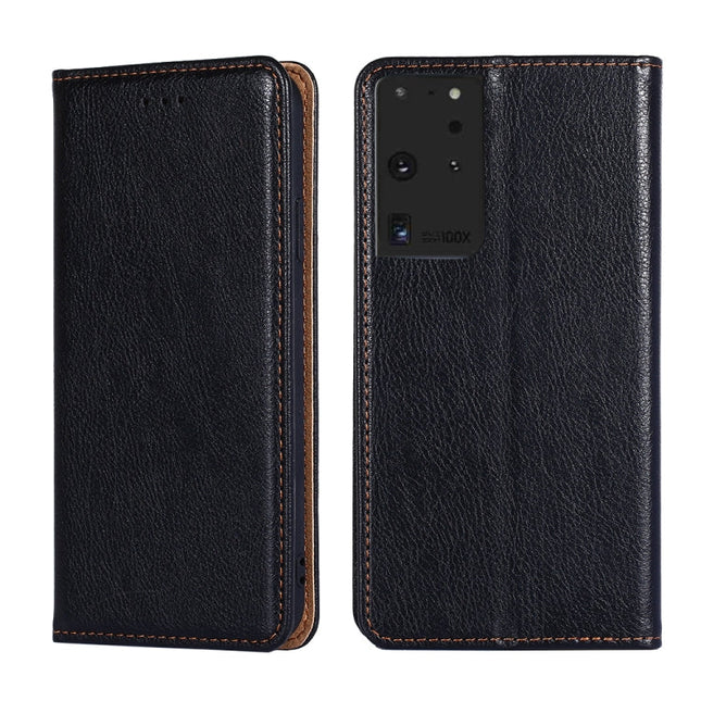 PU + TPU Gloss Oil Solid Color Magnetic Horizontal Flip Leather Case with Holder & Card Slot & Wallet, For Samsung Galaxy S21 Ultra 5G
