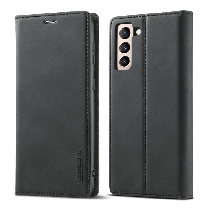 LC.IMEEKE Strong Magnetism Ultra-thin Horizontal Flip Matte TPU + PU Leather Case with Holder & Card Slots & Wallet, For Samsung Galaxy S21 5G, For Samsung Galaxy S21+ 5G, For Samsung Galaxy S21 Ultra 5G