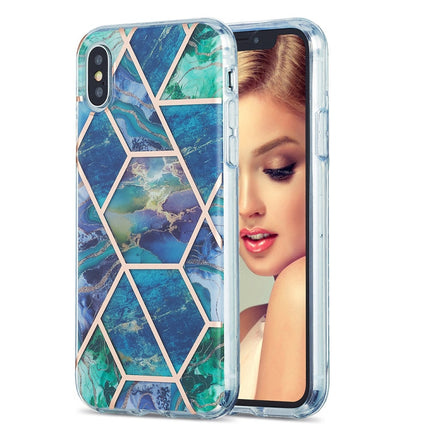 3D Electroplating Marble Pattern TPU Protective Case, For iPhone 12 / 12 Pro, For iPhone 12 Pro Max, For iPhone XS / X, For iPhone XR