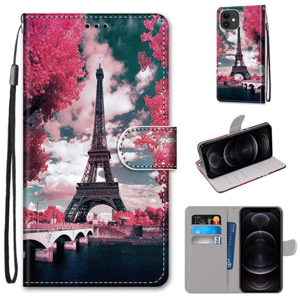 Coloured Drawing Cross Texture Horizontal Flip PU Leather Case with Holder & Card Slots & Wallet & Lanyard, For iPhone 12 mini