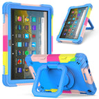 For Amazon Kindle Fire HD 8 (2020) / Camouflage + Blue
