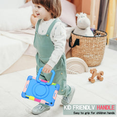 Contrast Color Shockproof Robot Silicone + PC Case with Wristband Holder