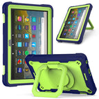 For Amazon Kindle Fire HD 8 (2020) / Navy Blue + Yellow-green