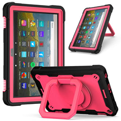Contrast Color Shockproof Robot Silicone + PC Case with Wristband Holder, For Amazon Kindle Fire HD 8 (2020), For Samsung Galaxy Tab A7 10.4 (2020) T500 / T505