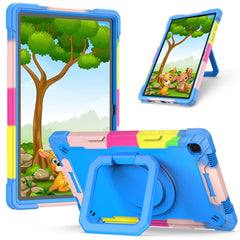 Contrast Color Shockproof Robot Silicone + PC Case with Wristband Holder