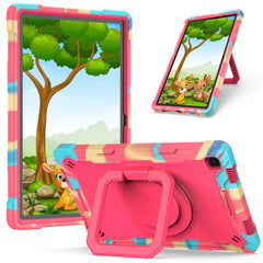 Contrast Color Shockproof Robot Silicone + PC Case with Wristband Holder
