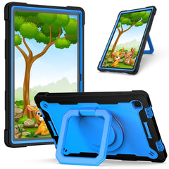 Contrast Color Shockproof Robot Silicone + PC Case with Wristband Holder
