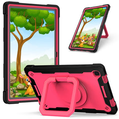 Contrast Color Shockproof Robot Silicone + PC Case with Wristband Holder