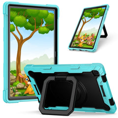 Contrast Color Shockproof Robot Silicone + PC Case with Wristband Holder