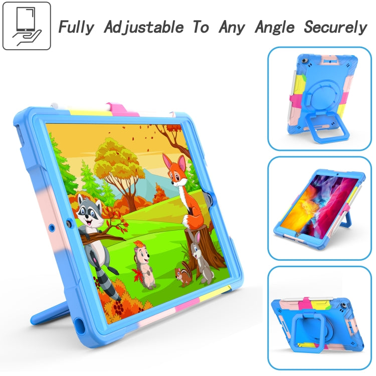 Contrast Color Shockproof Robot Silicone + PC Case with Wristband Holder, For iPad 10.2 2021 / 2020 / 2019, For iPad Air 2022 / 2020 10.9