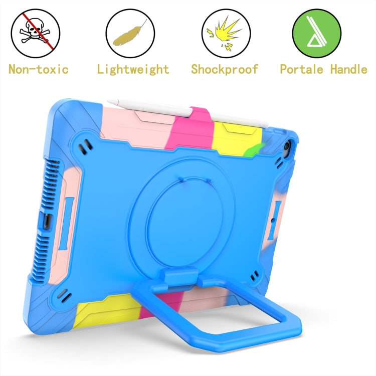 Contrast Color Shockproof Robot Silicone + PC Case with Wristband Holder, For iPad 10.2 2021 / 2020 / 2019, For iPad Air 2022 / 2020 10.9