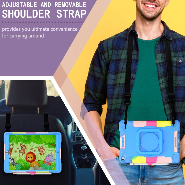 Contrast Color Shockproof Robot Silicone + PC Case with Wristband Holder, For iPad 10.2 2021 / 2020 / 2019, For iPad Air 2022 / 2020 10.9