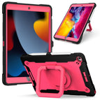 For iPad 10.2 2021 / 2020 / 2019 / Black + Rose Red