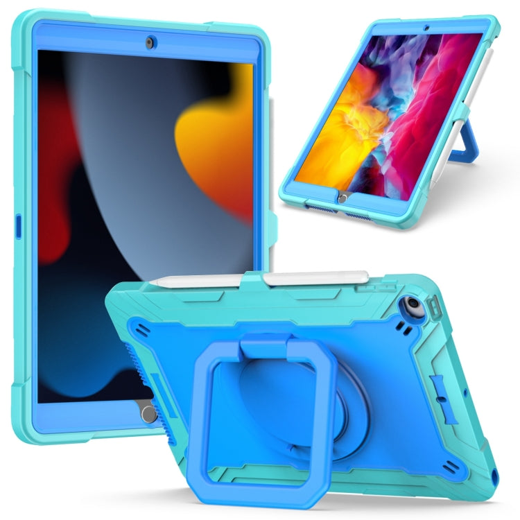 Contrast Color Shockproof Robot Silicone + PC Case with Wristband Holder, For iPad 10.2 2021 / 2020 / 2019, For iPad Air 2022 / 2020 10.9