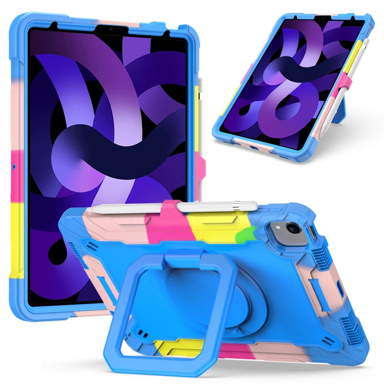 Contrast Color Shockproof Robot Silicone + PC Case with Wristband Holder, For iPad 10.2 2021 / 2020 / 2019, For iPad Air 2022 / 2020 10.9