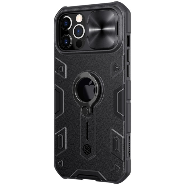 NILLKIN Shockproof CamShield Armor Protective Case with Invisible Ring Holder, For iPhone 12 Pro Max