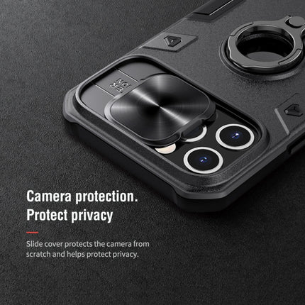 NILLKIN Shockproof CamShield Armor Protective Case with Invisible Ring Holder, For iPhone 12 Pro Max