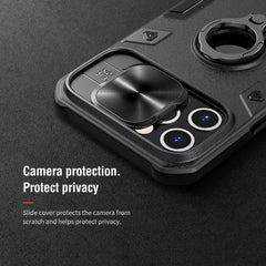 NILLKIN Shockproof CamShield Armor Protective Case with Invisible Ring Holder, For iPhone 12 Pro Max