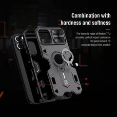 NILLKIN Shockproof CamShield Armor Protective Case with Invisible Ring Holder, For iPhone 12 Pro Max