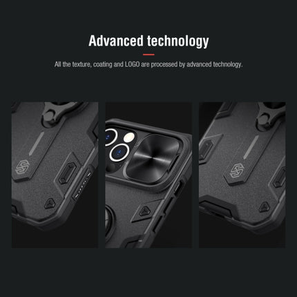 NILLKIN Shockproof CamShield Armor Protective Case with Invisible Ring Holder, For iPhone 12 Pro Max
