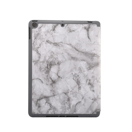 For iPad 10.2 inch Marble Texture Pattern Horizontal Flip Leather Case, with Three-folding Holder & Pen Slot & Sleep / Wake-up Function